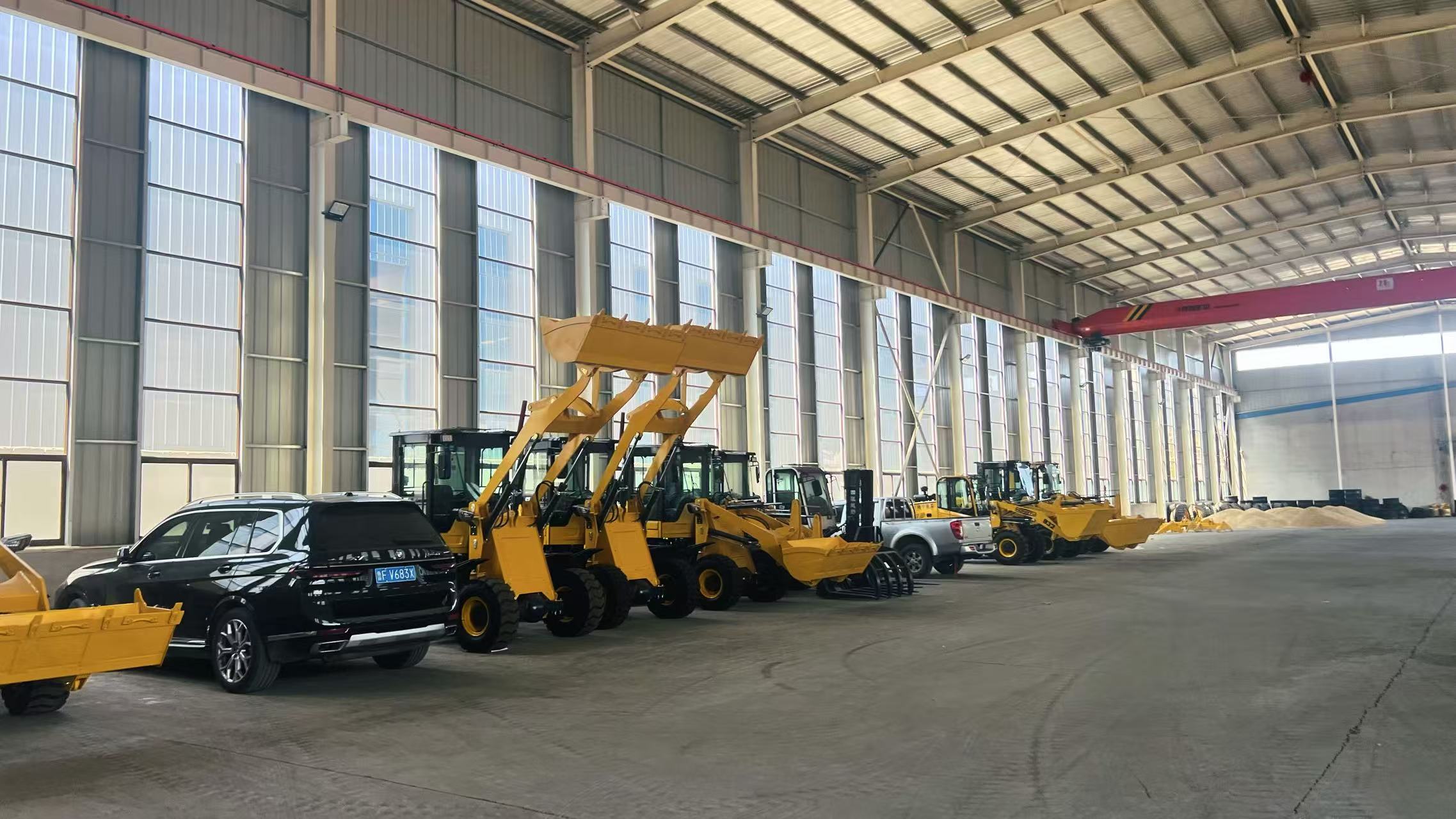 Wheel loader cabin layout